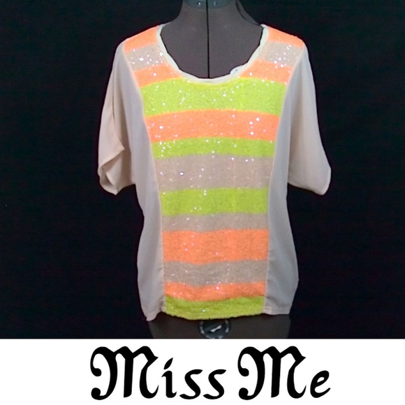 Miss Me Sequined Blouse - Picture 1 of 6